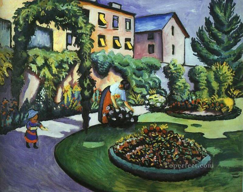 El jardín Mackes en Bonn expresionista Pintura al óleo